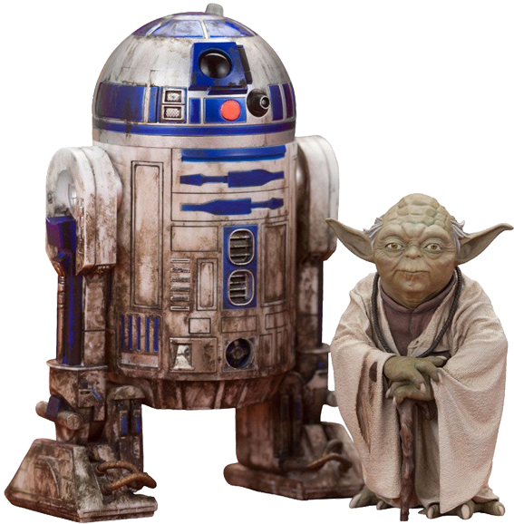 R2 D2and Yoda Star Wars Characters