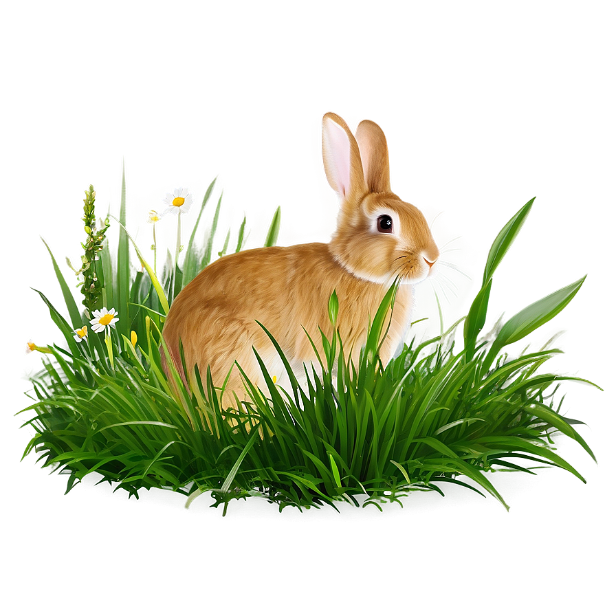 Rabbit In Grass Png Bxi65