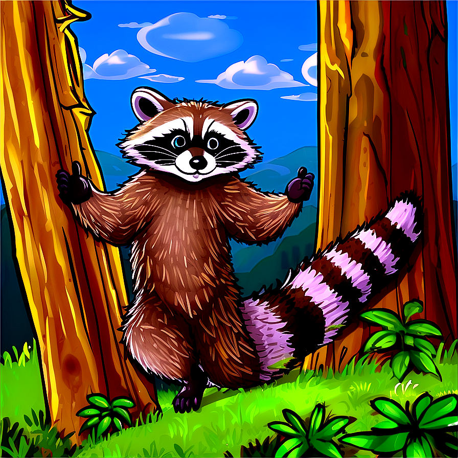 Raccoon Climbing Tree PNG 67 PNG image with a transparent background, free high-resolution download