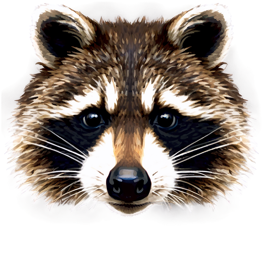 Raccoon Face Close-Up PNG 05242024 PNG image with a transparent background, free high-resolution download