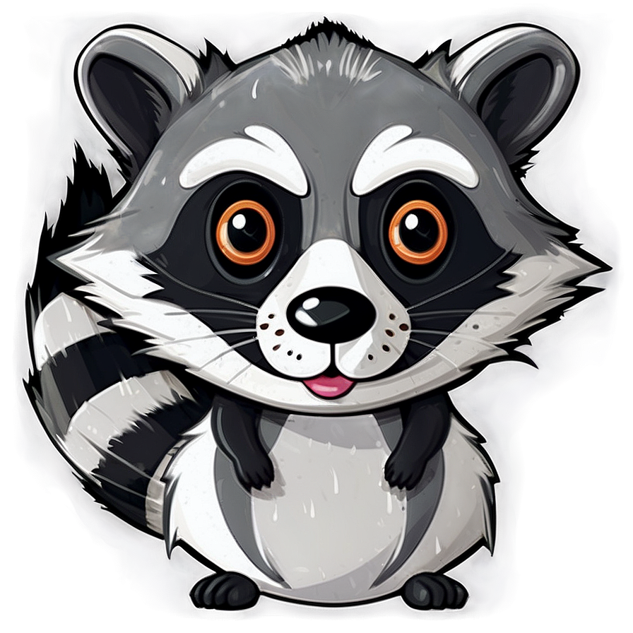 Raccoon In Cartoon Style Png 6