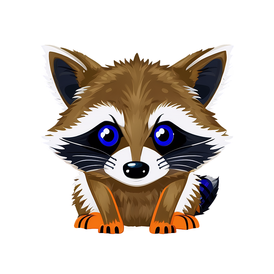 Raccoon In Cartoon Style Png 83