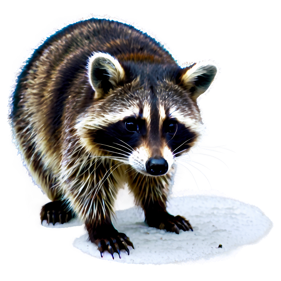 Raccoon in Snow PNG 15 PNG image with a transparent background, free high-resolution download