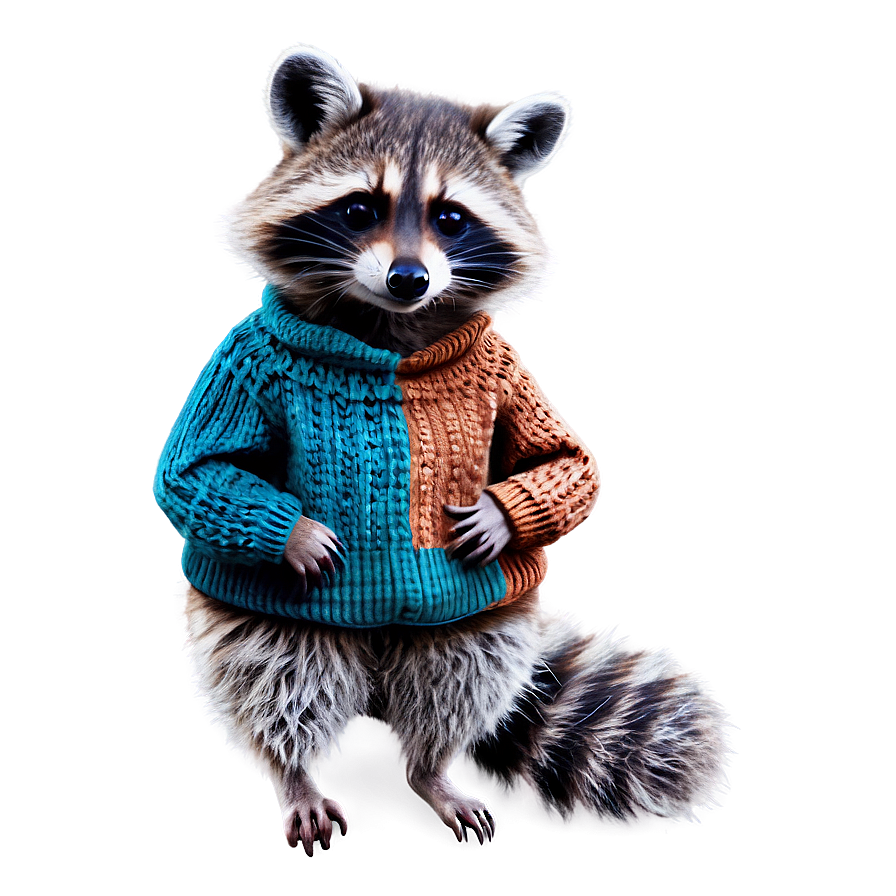 Raccoon In Sweater Png 86