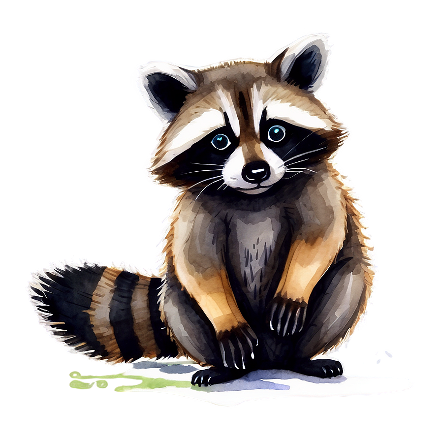 Raccoon In Watercolor Png 05242024