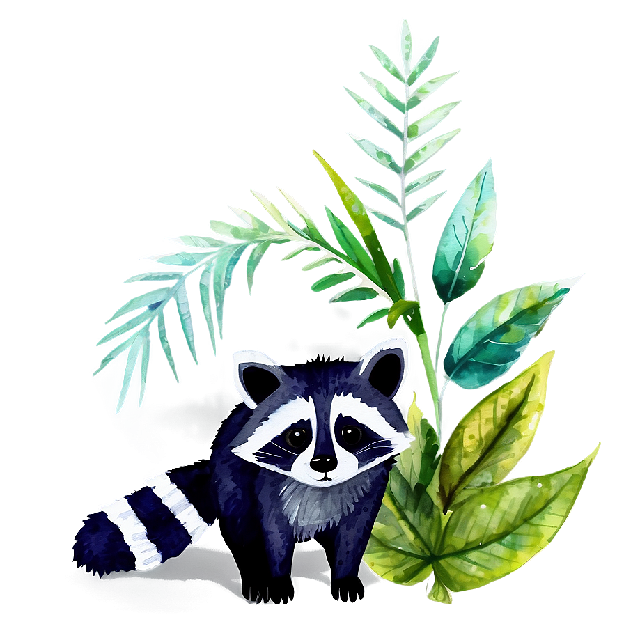 Raccoon In Watercolor Png 05242024