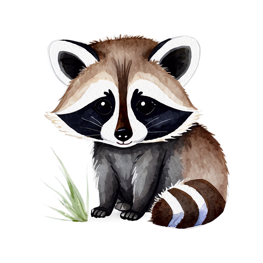 Raccoon In Watercolor Png 97