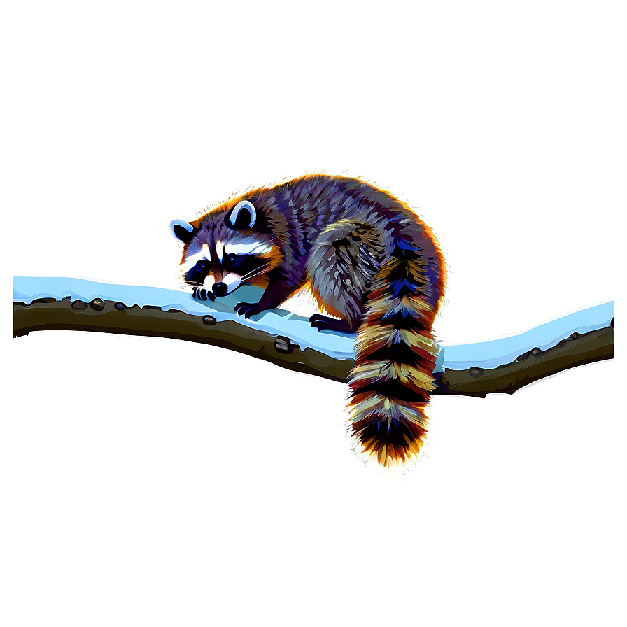 Raccoon on Branch PNG 58 PNG image with a transparent background, free high-resolution download