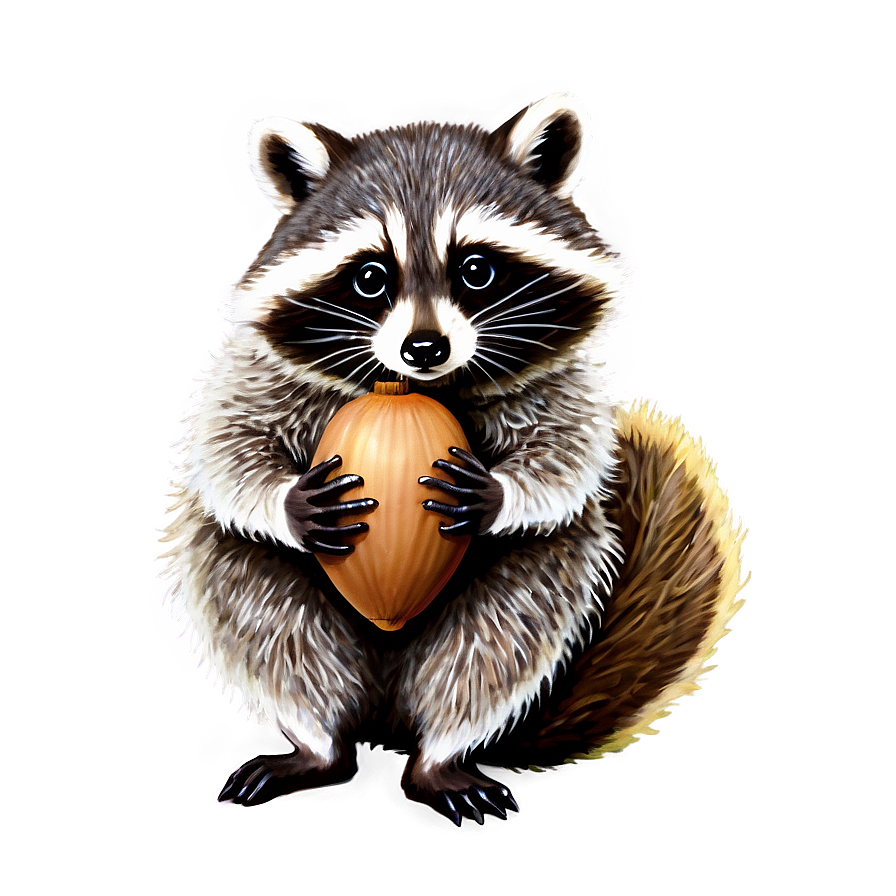 Raccoon with Acorn PNG 47 PNG with transparent background