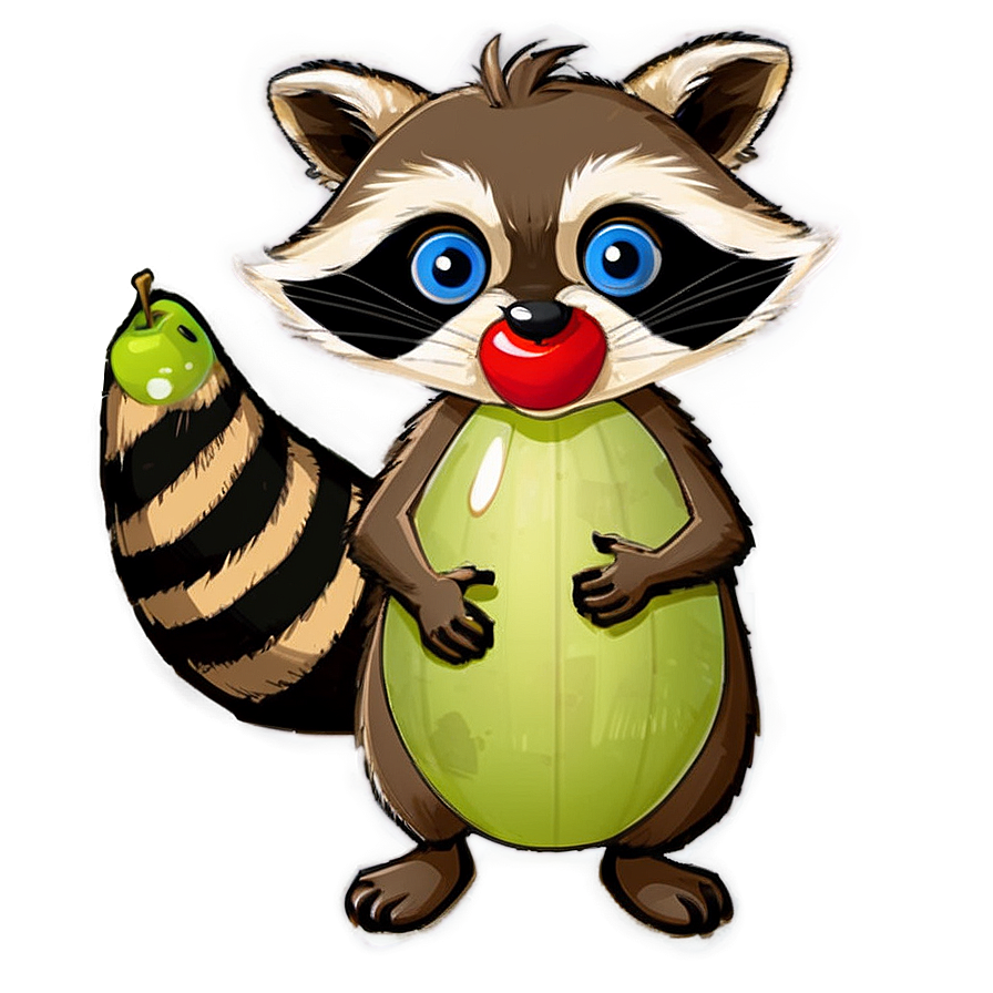 Raccoon With Apple Png 81