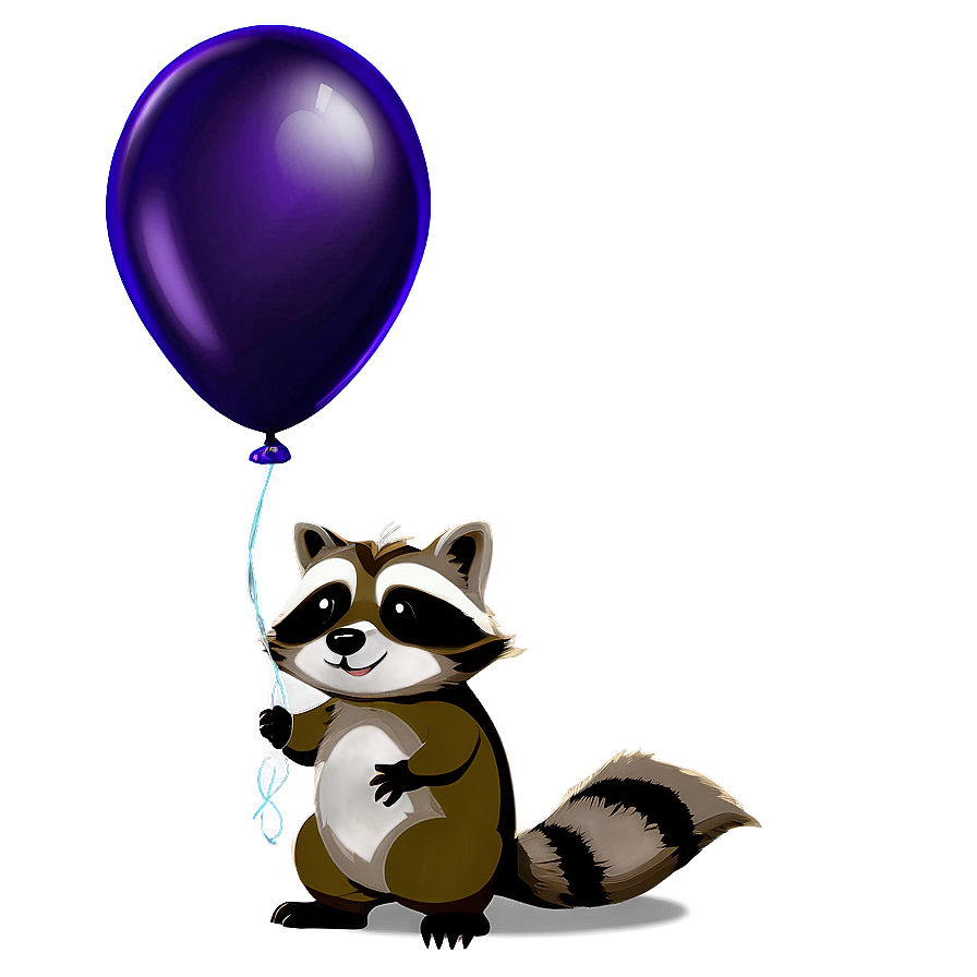 Raccoon With Balloon Png Amv