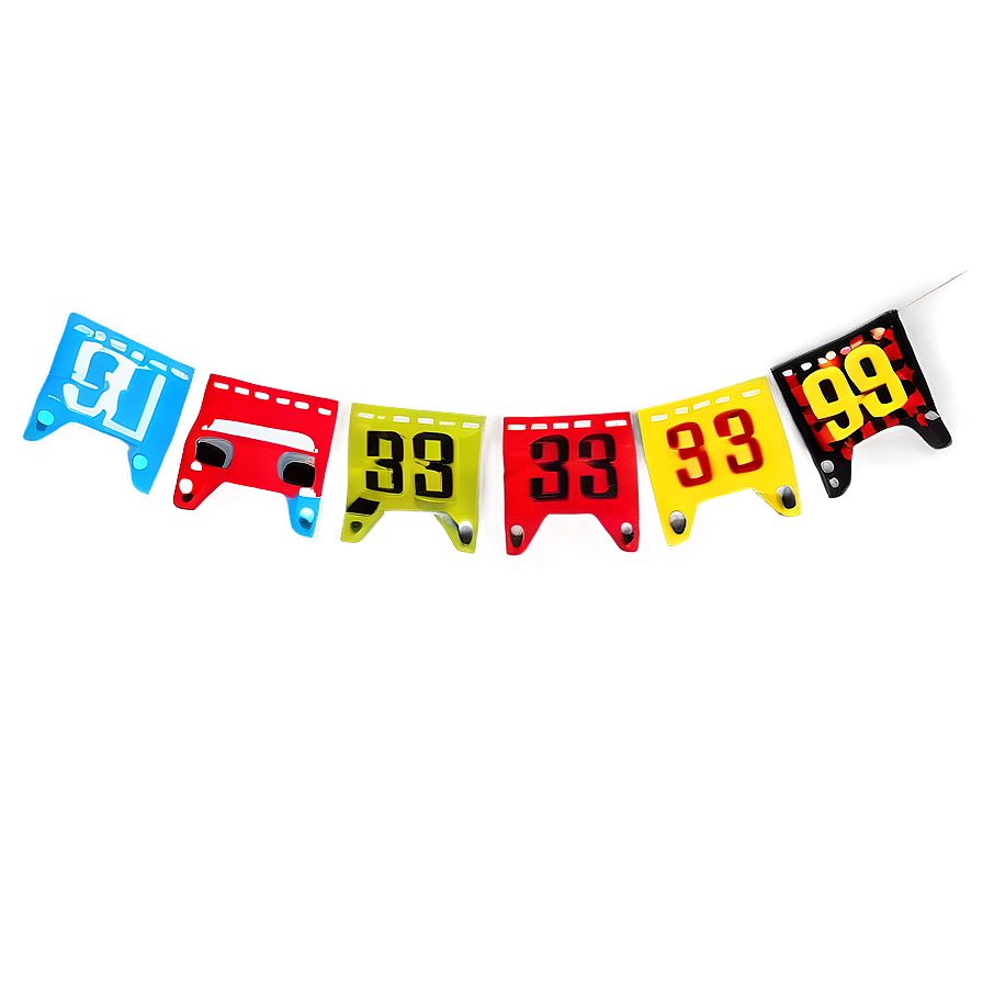 Race Car Speedy Birthday Banner Png 20