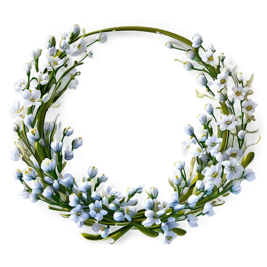 Radiant Baby's Breath Circle Png 57