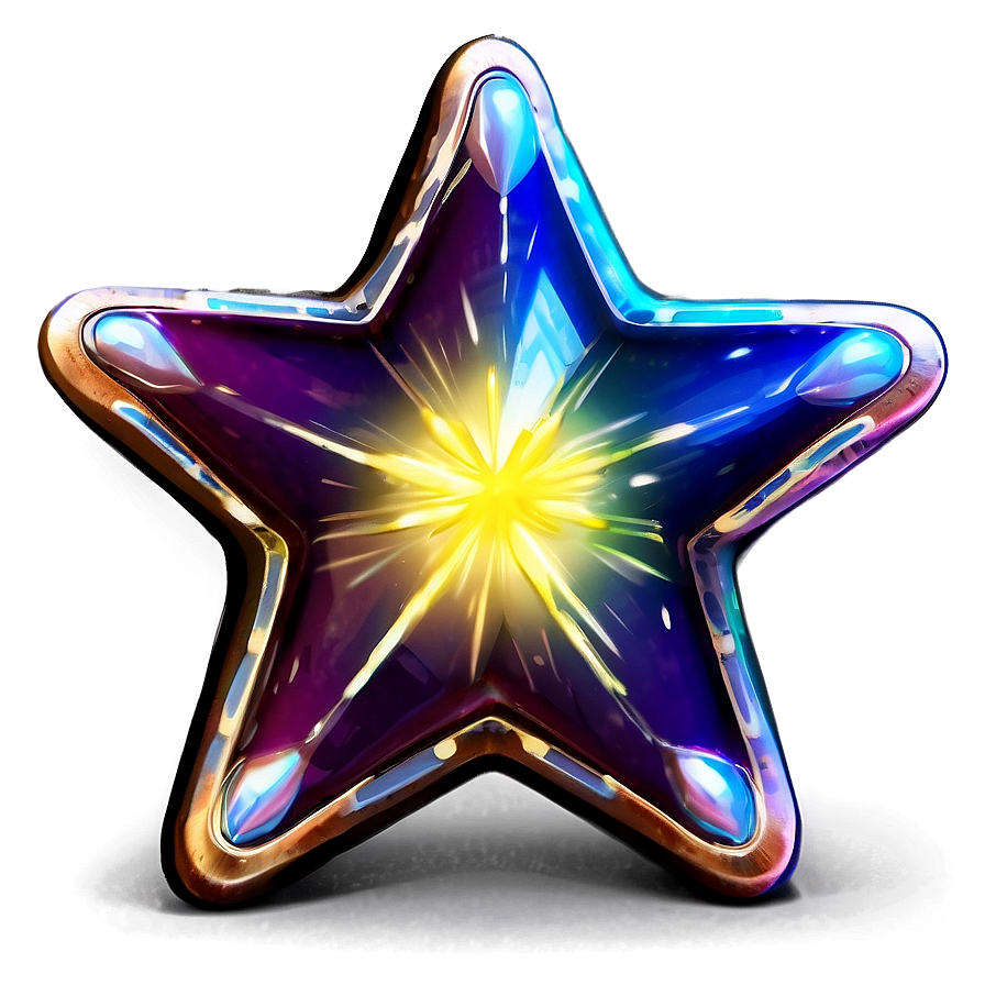 Radiant Cartoon Star Png 64