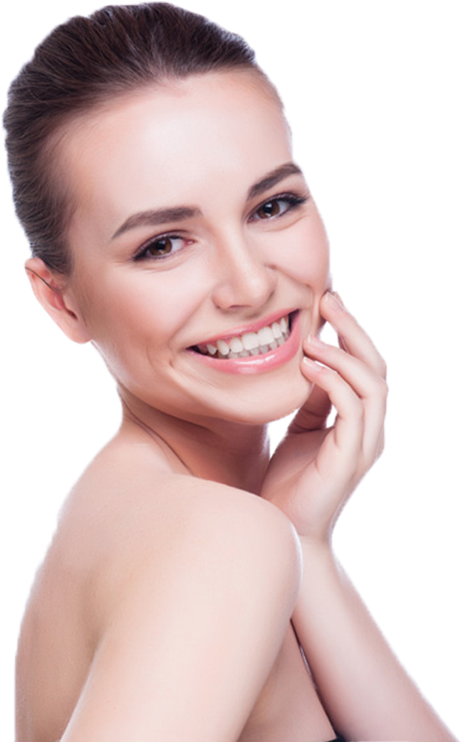 Radiant Skin Beauty Spa Model PNG with transparent background