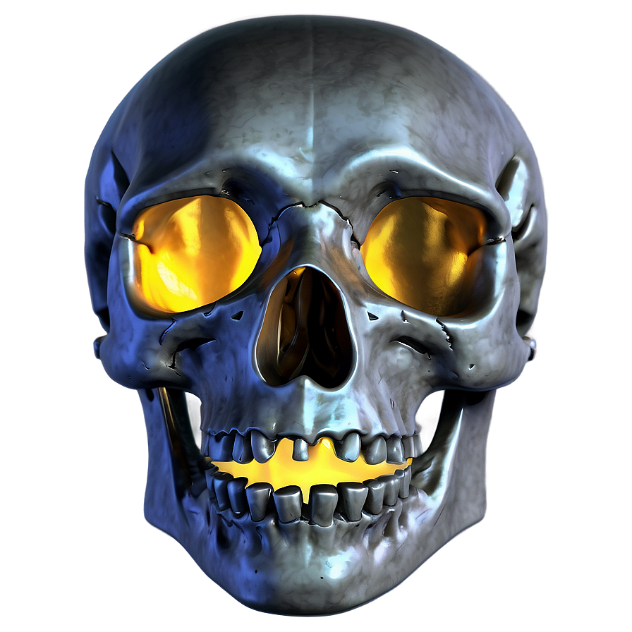 Radiant Skull Illustration Png B