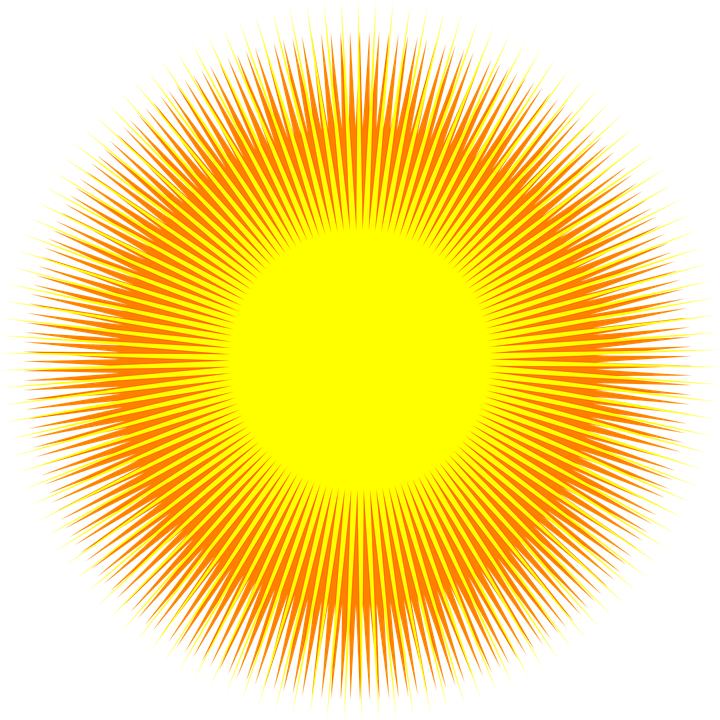 Radiant Sun Graphic PNG with transparent background