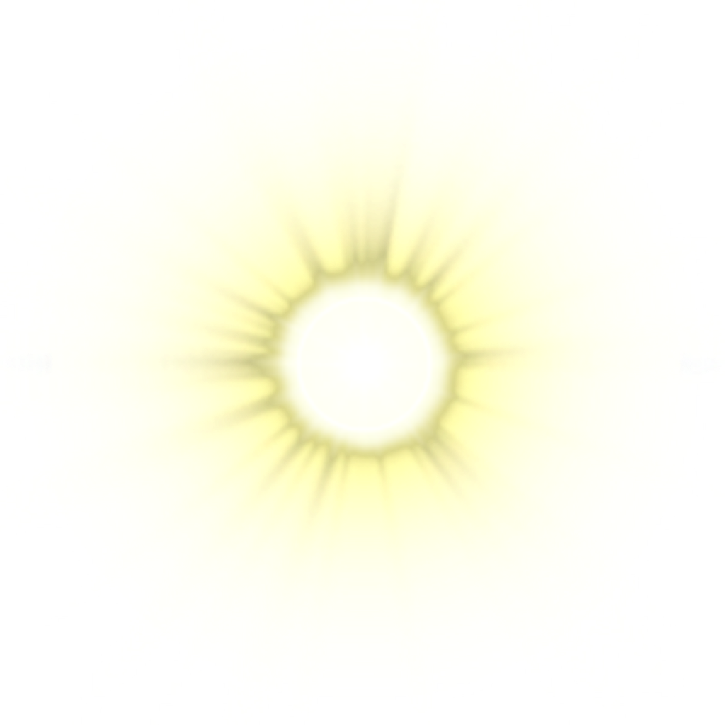 Radiant Sun Graphic PNG with transparent background