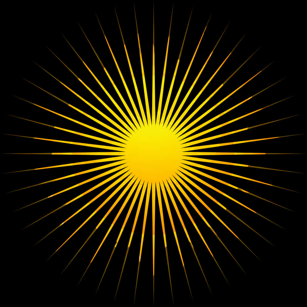 Radiant Sunburst Graphic PNG with transparent background