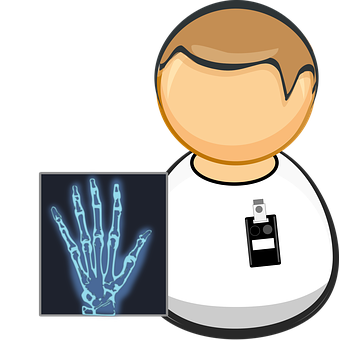 Radiologist Iconwith Xray Image