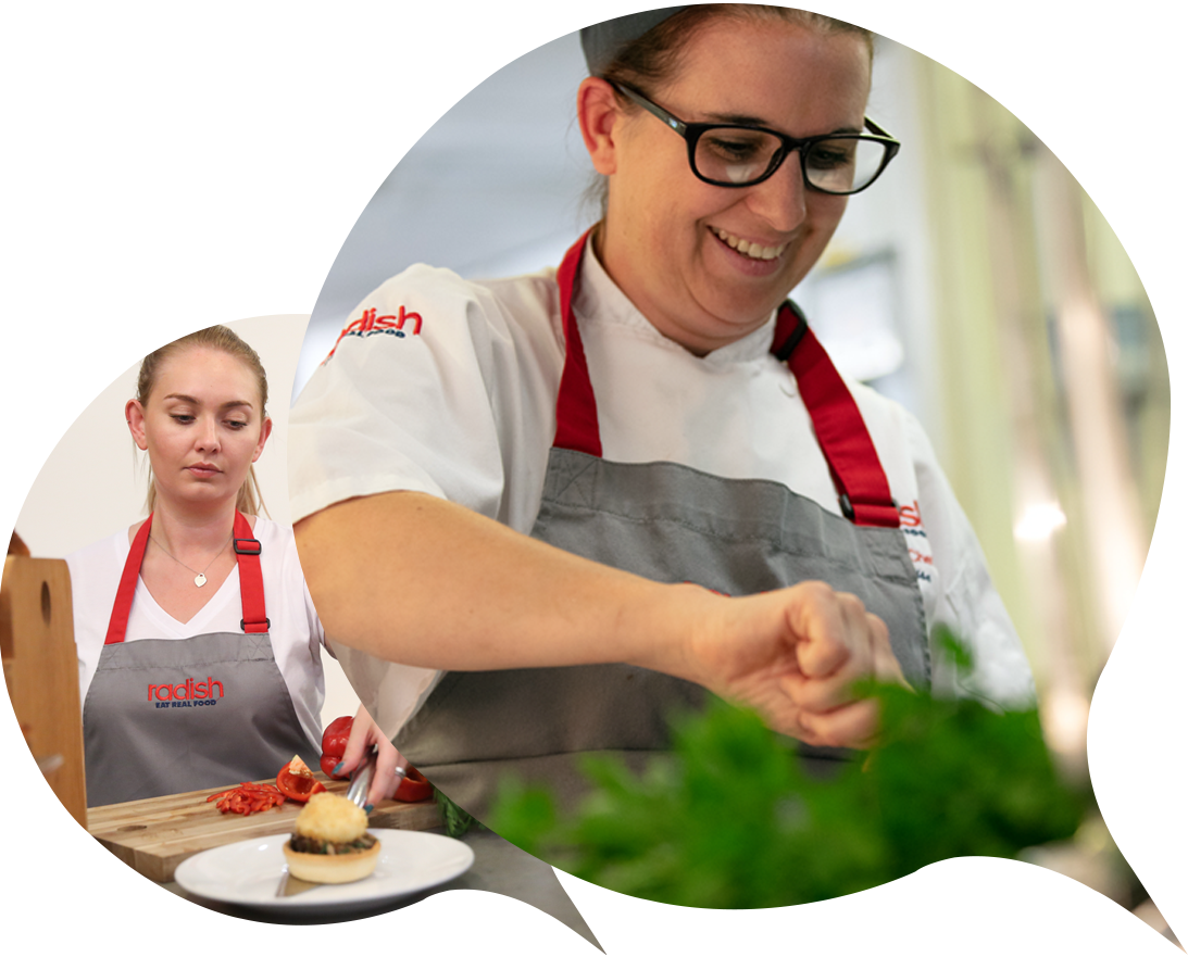 Radish Chefs Preparing Food