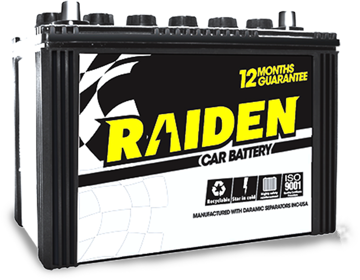 Raiden Car Battery Product PNG with transparent background