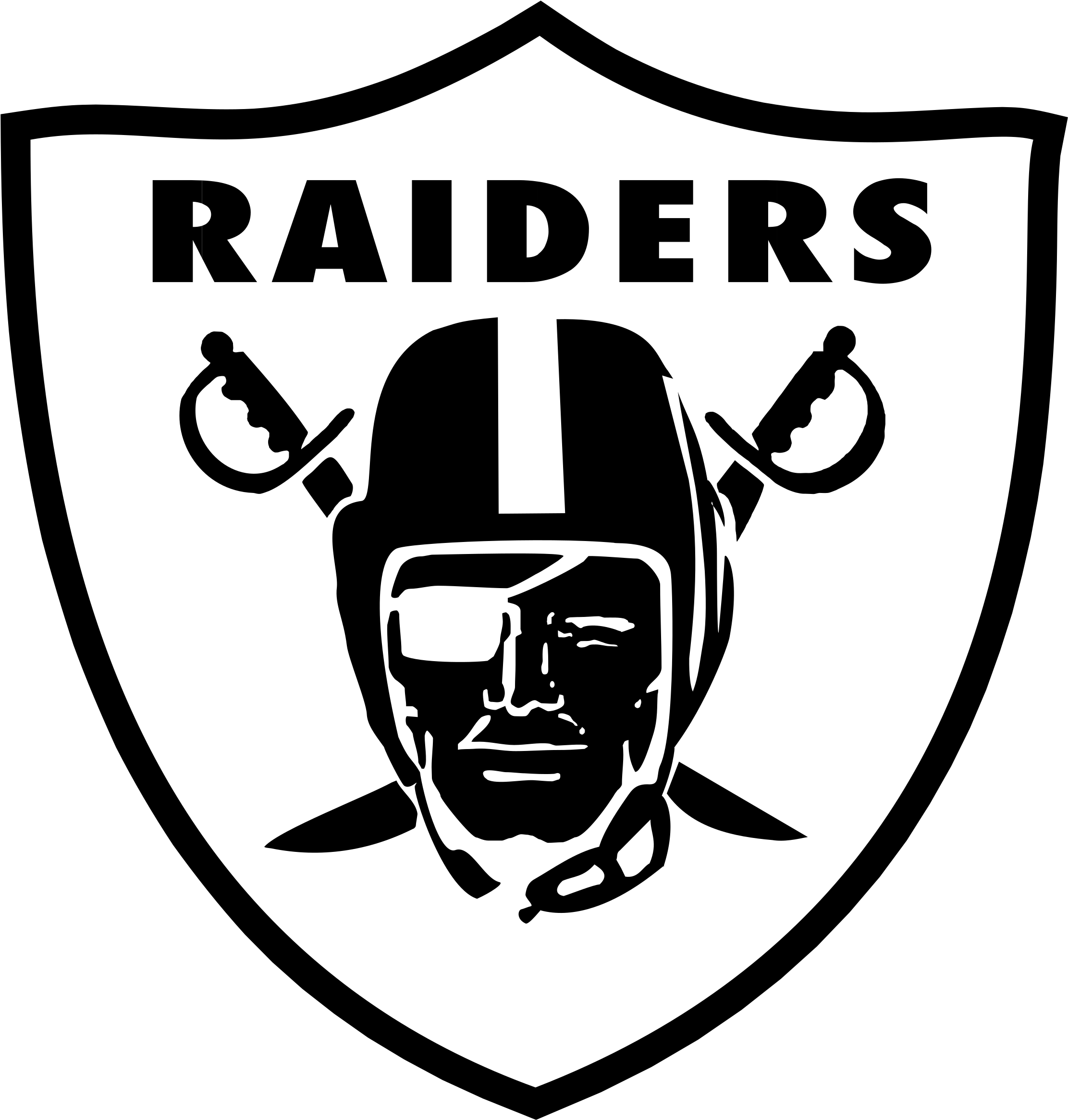 Raiders Logo Png Transparent - Raiders Logo Black And White PNG with transparent background