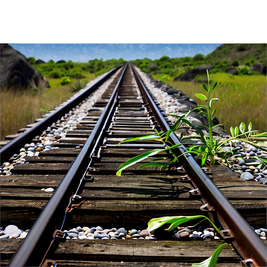 Railroad Tracks Near Beachside Png 06122024