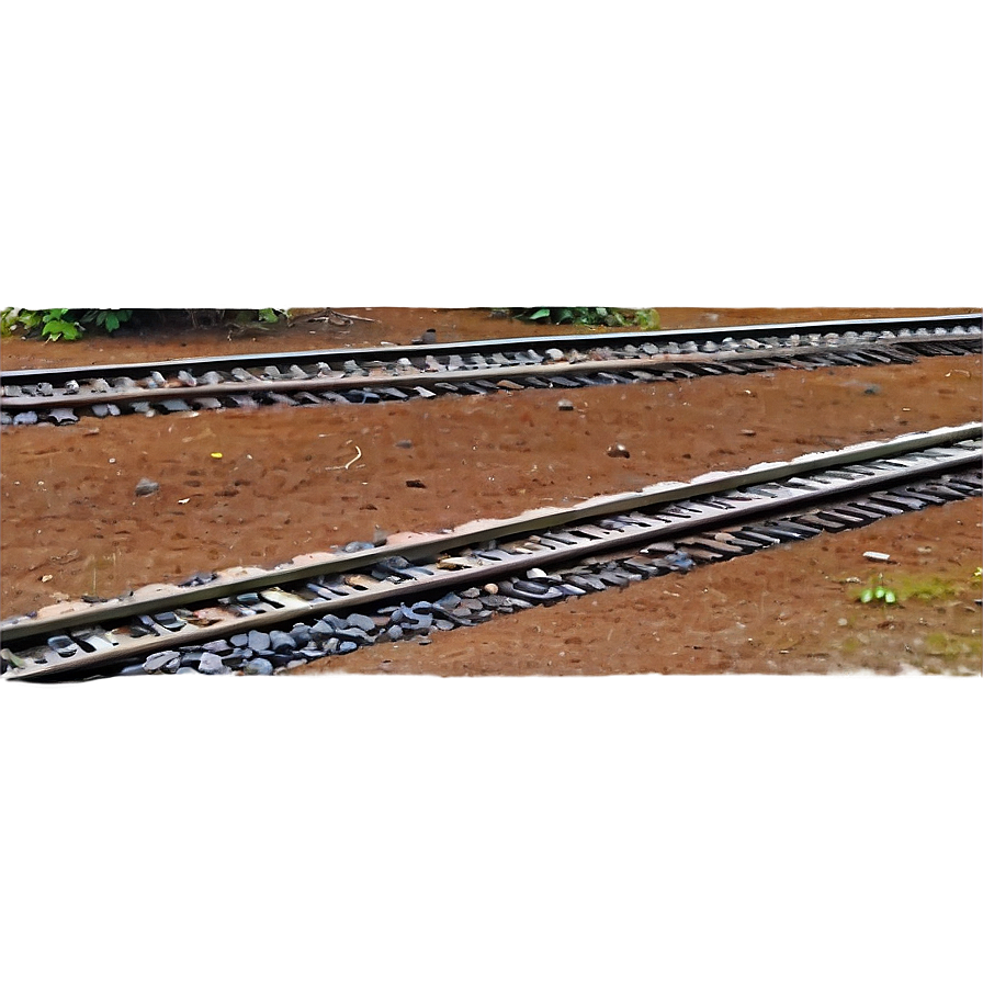 Railroad Tracks Through Forest Png Coc97