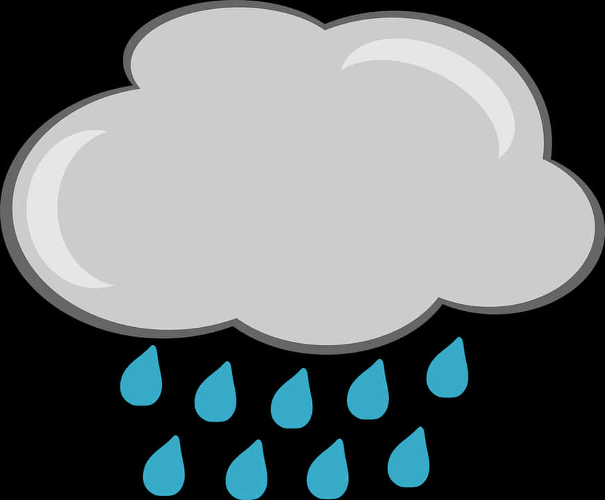 Rain Cloud Clipart PNG with transparent background