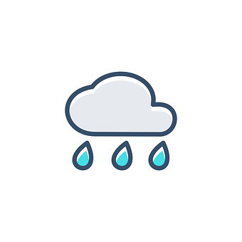 Rain Cloud Icon PNG with transparent background