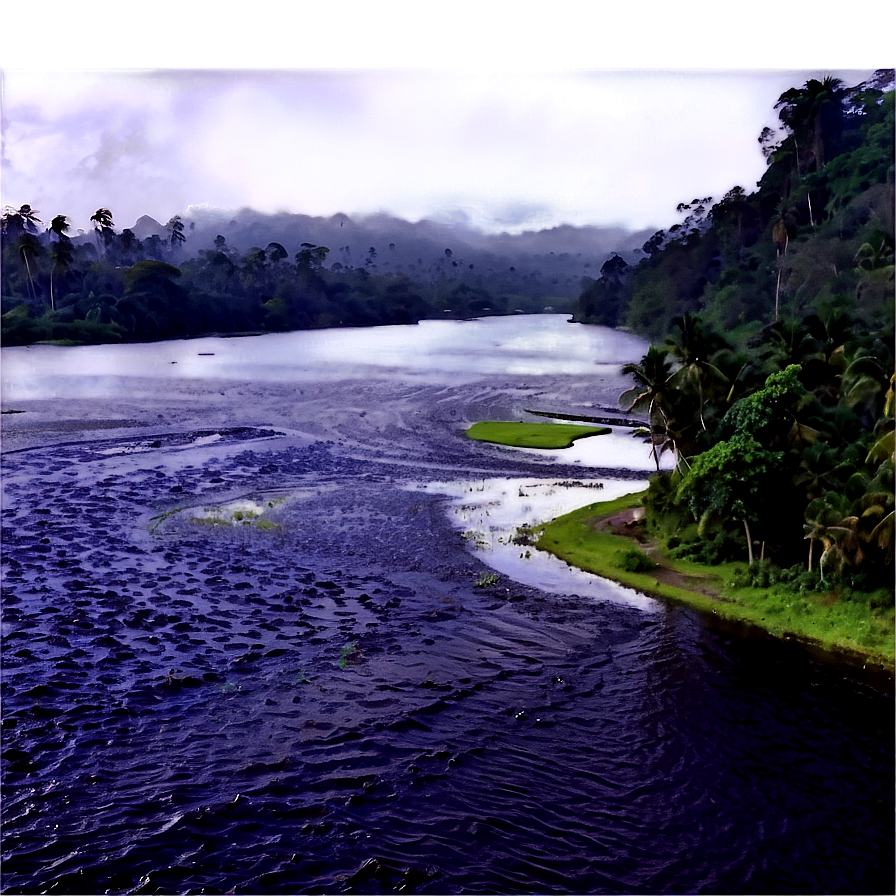 Rain On River Png 05032024