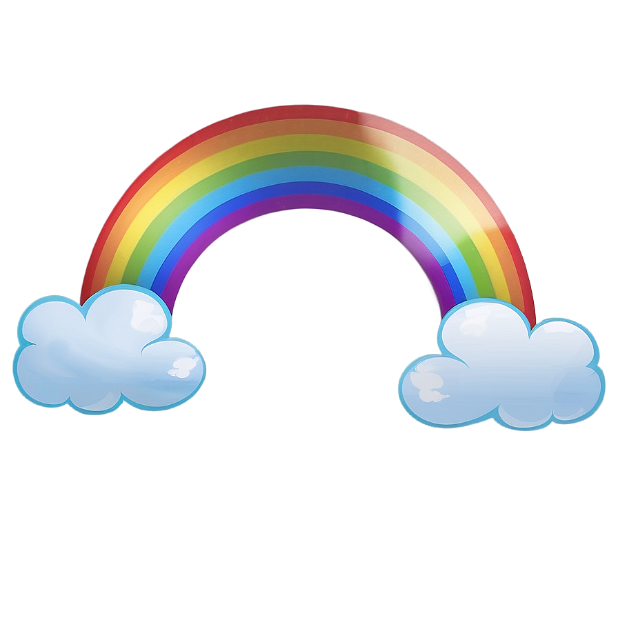 Rainbow Arc With Clouds Png 06282024