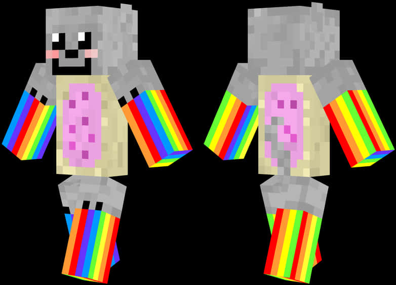 Rainbow Armed Minecraft Skin