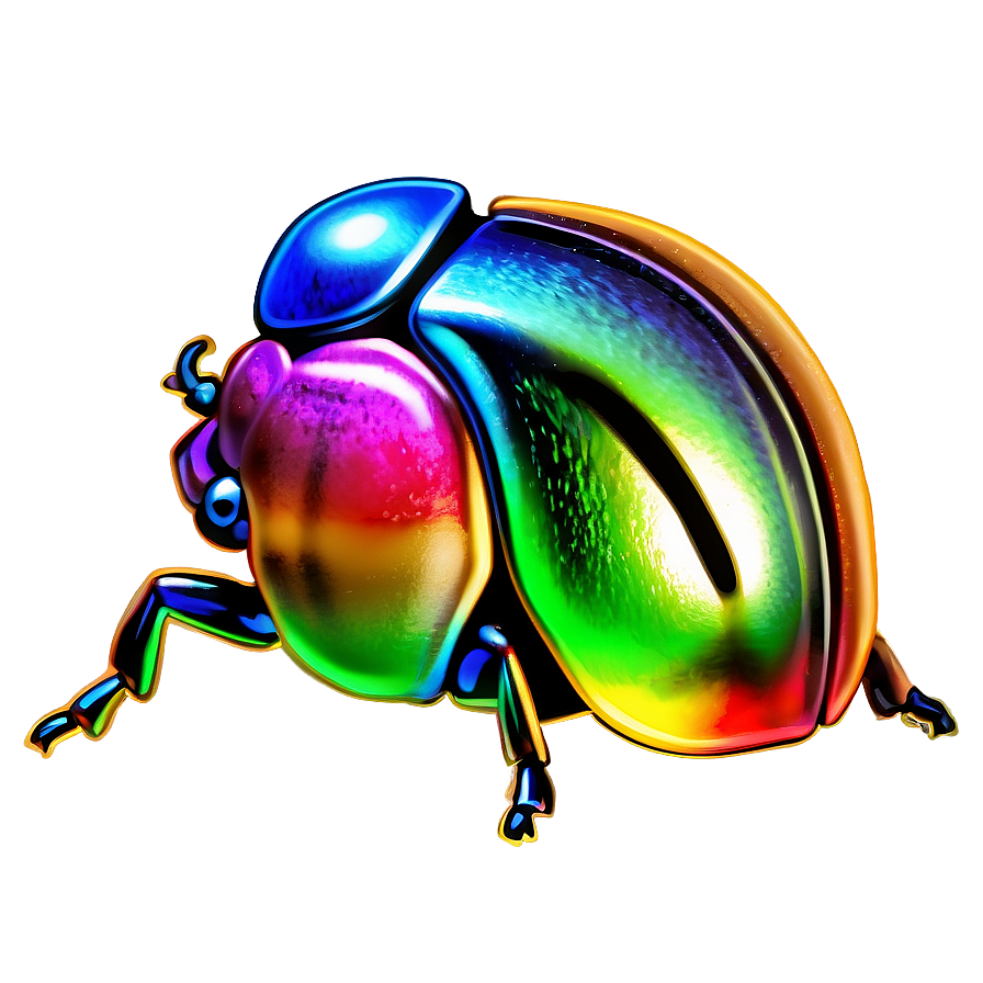 Rainbow Beetle Graphic Png 05242024