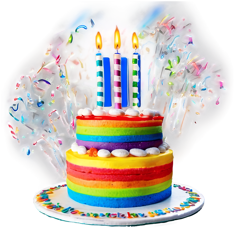 Rainbow Birthday Cake Png 05042024