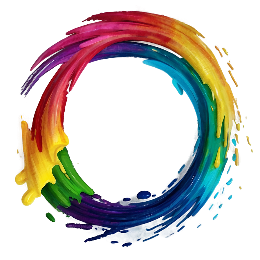 Rainbow Brushstroke Background Png 06292024