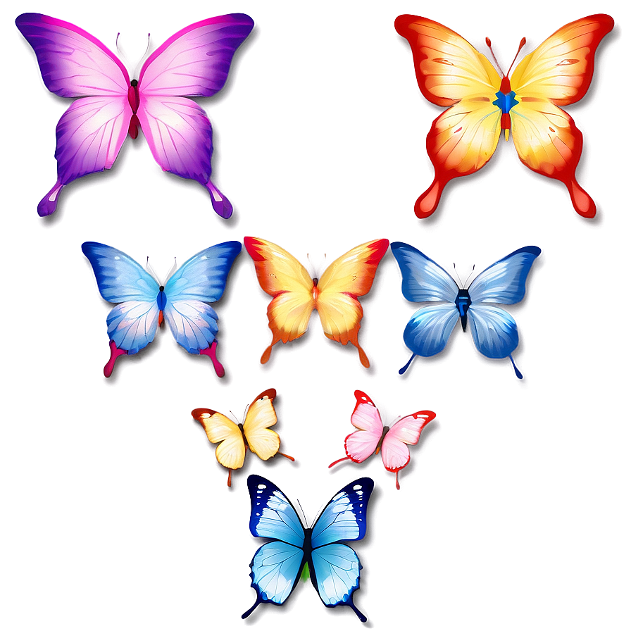 Rainbow Butterflies Png 63