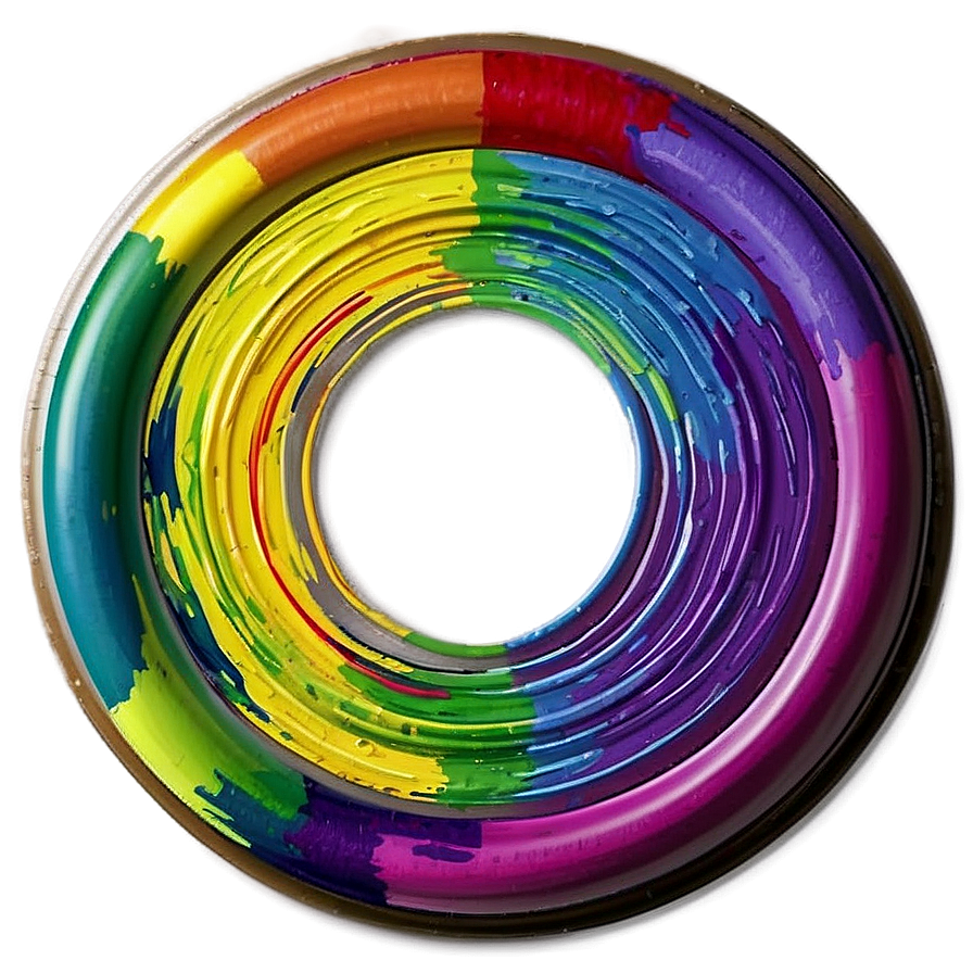 Rainbow Circle Abstract Painting Png Dhw13