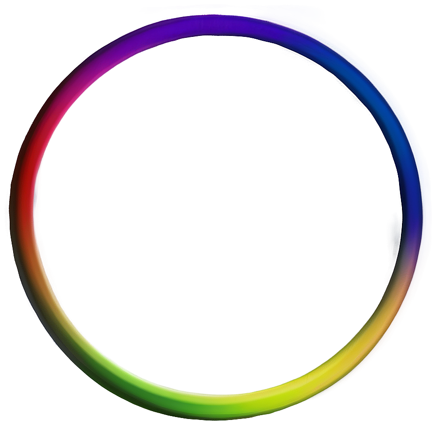 Rainbow Circle Digital Painting Png 47