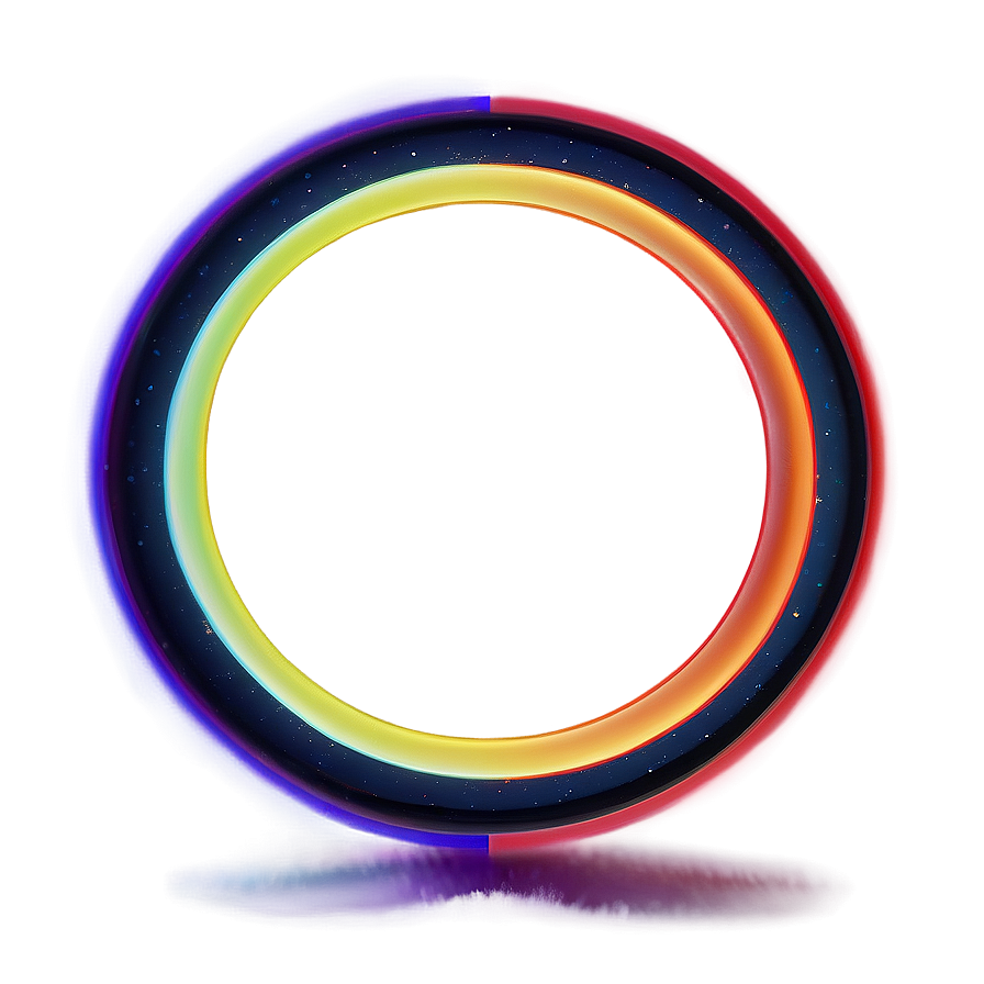 Rainbow Circle Halo Glow Png 06262024