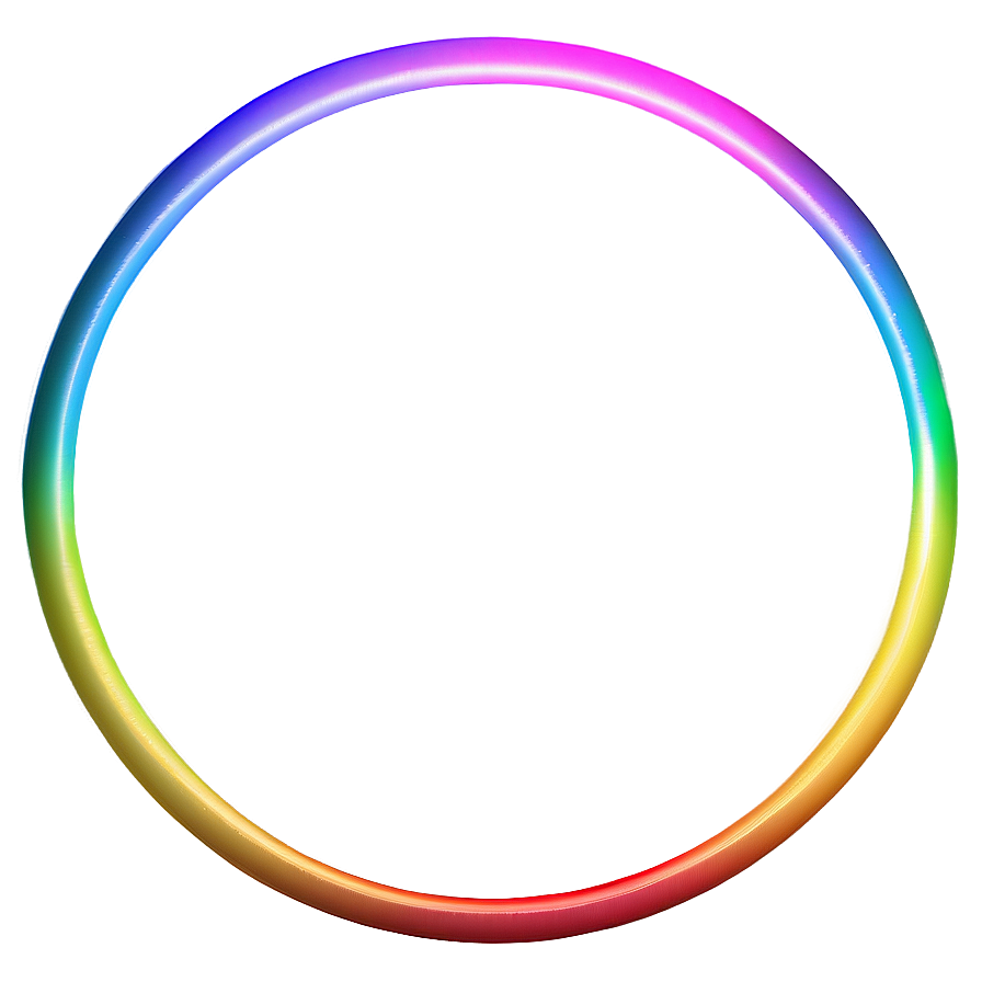 Rainbow Circle Halo Glow Png Pxb