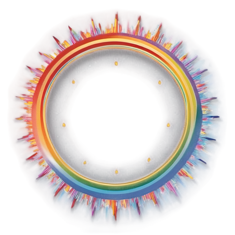 Rainbow Circle Retro Sunburst Png 62