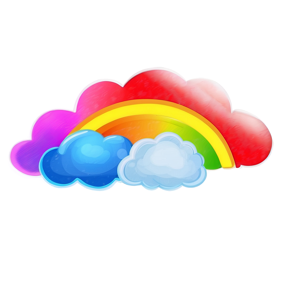 Rainbow Clouds Sky Png Tmt43