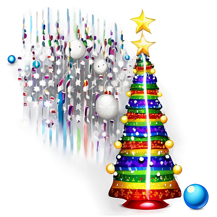 Rainbow Colored Arbol De Navidad Png Ilr67