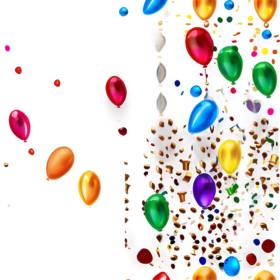 Rainbow Confetti PNG bst99 PNG with transparent background