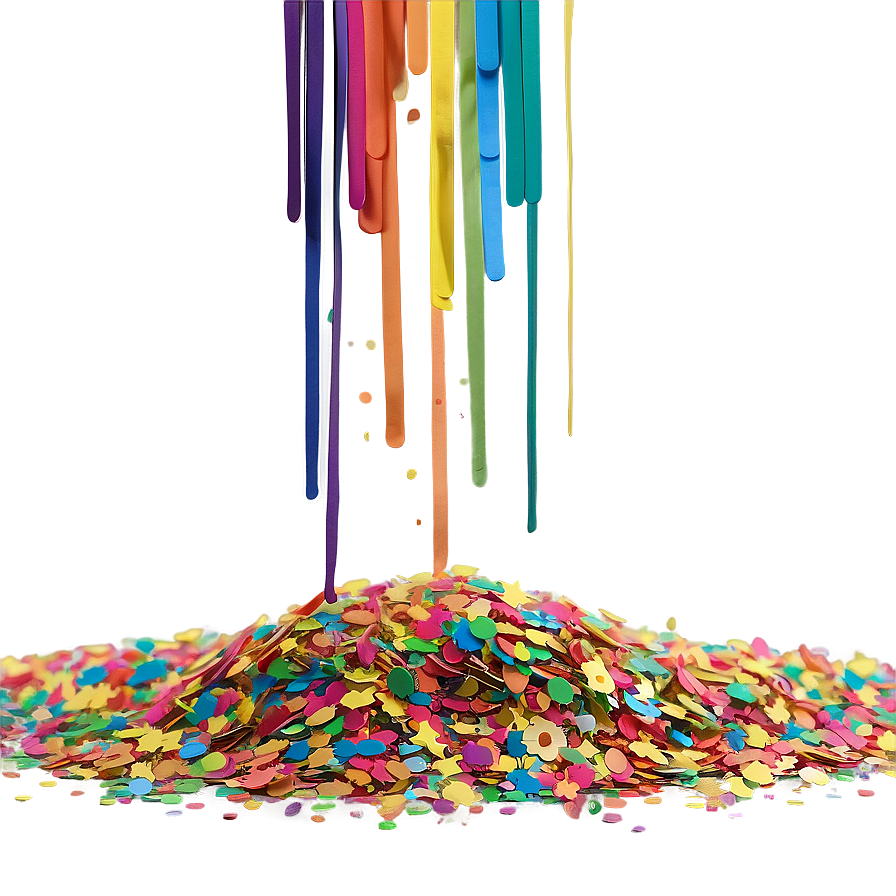 Rainbow Confetti PNG iwp35 PNG with transparent background