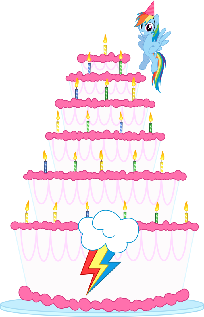 Rainbow Dash Birthday Cake Topper