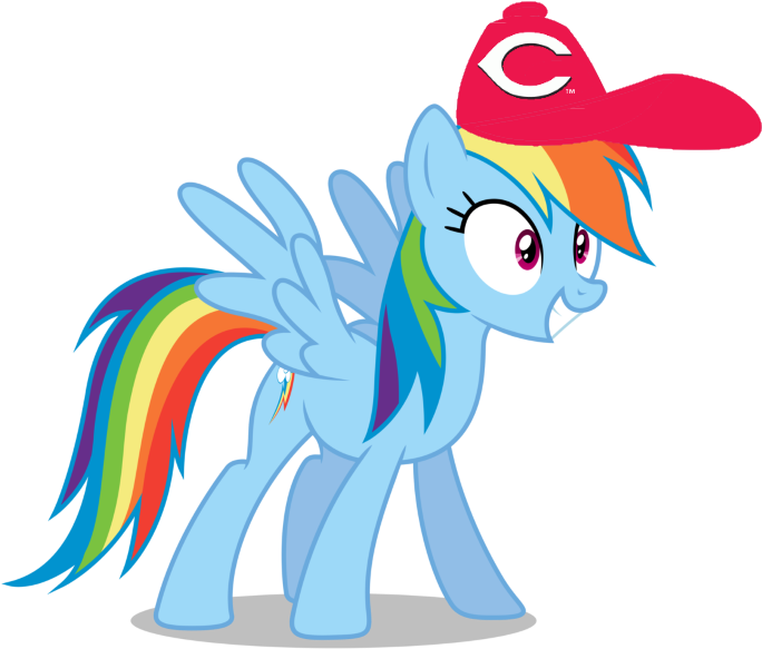 Rainbow Dash Cincinnati Reds Cap