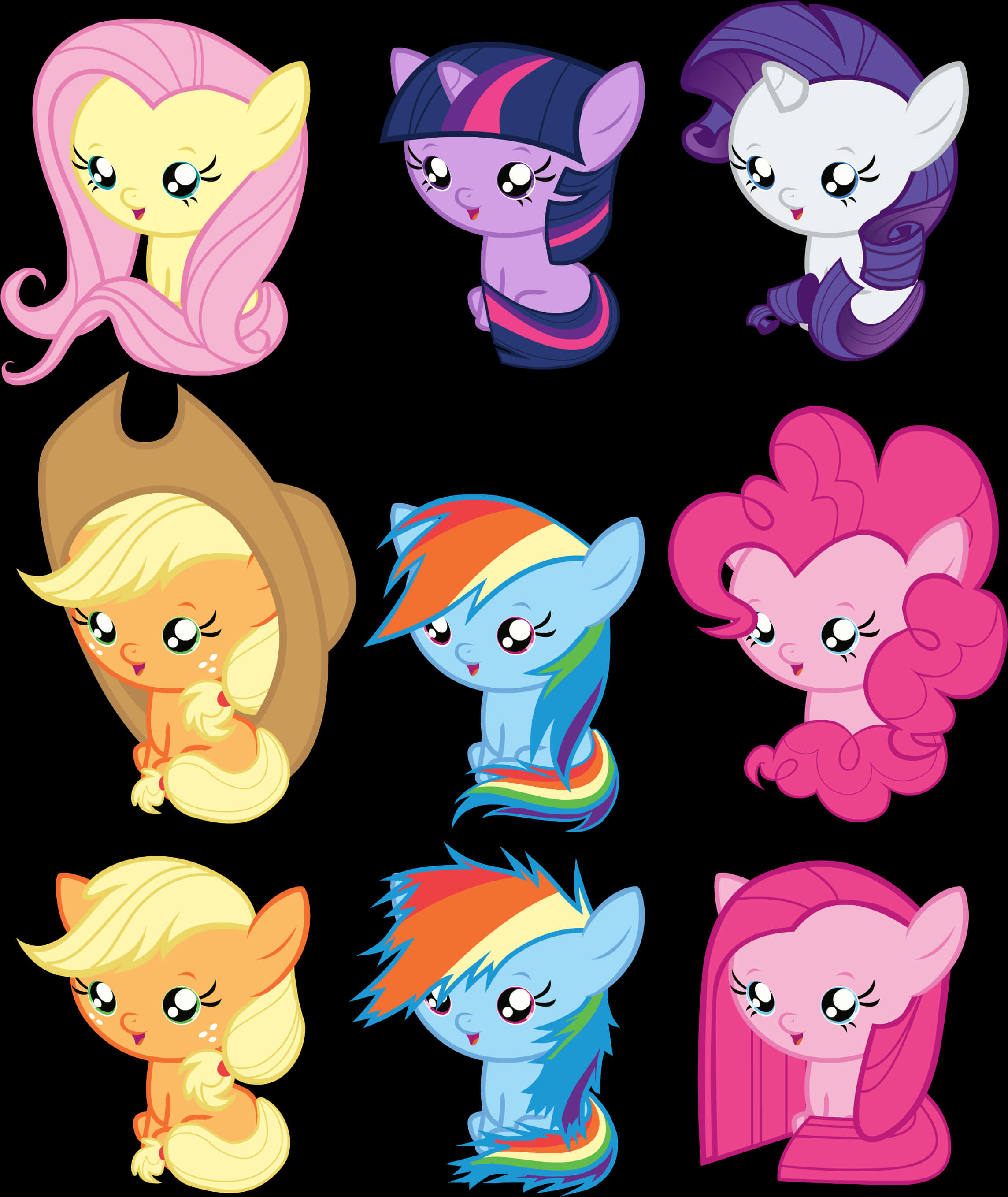 Rainbow Dash Rarity Pinkie Pie Fluttershy Applejack - Baby Pony My Little Pony, HD Png Download PNG with transparent background